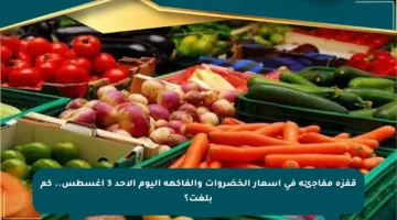 قفزة مفاجئة في أسعار الخضروات والفاكهة اليوم الأحد 3 أغسطس.. كم بلغت؟